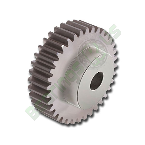 SS20/51B 2 mod 51 tooth Metric Pitch Steel Spur Gear with Boss