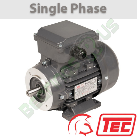 TEC ML Series Single Phase 110v 0.55kw 1420rpm (4Pole) 801-4 Frame B34 Foot & Face Flange Mounted Electric Motor
