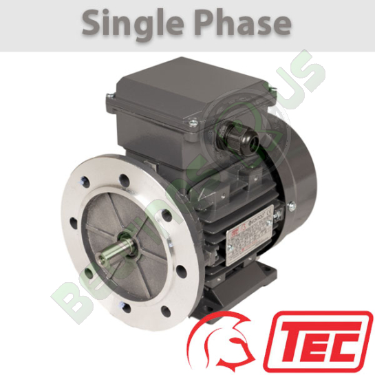 TEC ML Series Single Phase 110v 0.55kw 1420rpm (4Pole) 801-4 Frame B35 Foot & Flange Mounted Electric Motor