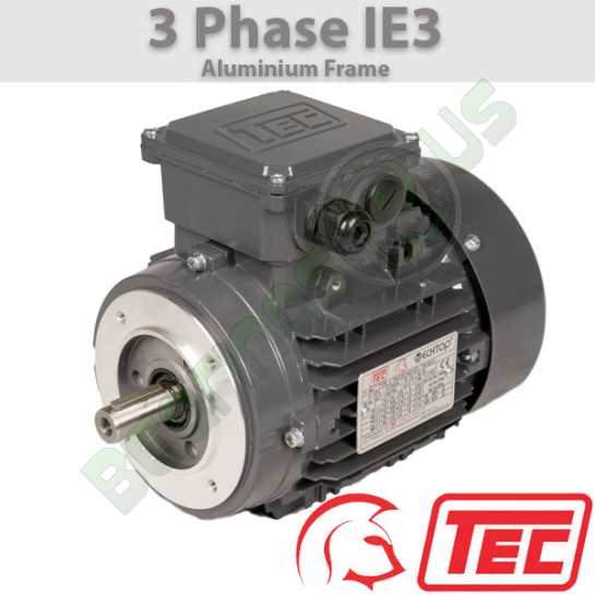 TEC IE3 Rated 3 Phase 0.75kw 950rpm (6Pole) D90S-6 Frame B14 Flange Mounted Electric Motor
