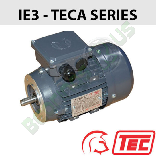TEC IE3 Rated 3 Phase 1.1kw 1440rpm (4Pole) D90S-4 Frame B14 Flange Mounted Electric Motor
