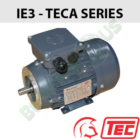 TEC IE3 Rated 3 Phase 1.1kw 1440rpm (4Pole) D90S-4 Frame B34 Foot & Flange Mounted Electric Motor