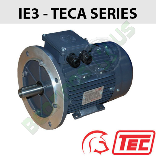 TEC IE3 Rated 3 Phase 1.1kw 1440rpm (4Pole) D90S-4 Frame B35 Foot & Flange Mounted Electric Motor