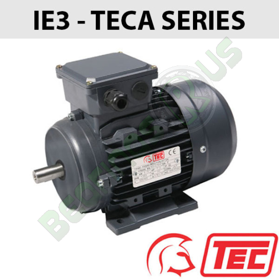 TEC IE3 Rated 3 Phase 1.1kw 1420rpm (4Pole) D90S Frame B3 Foot Mounted Electric Motor