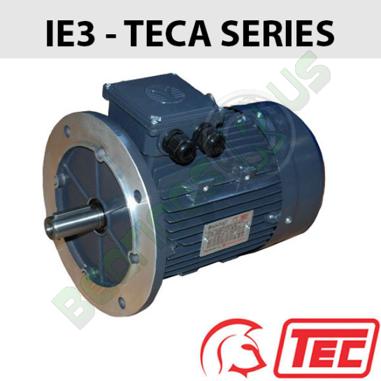 TEC IE3 Rated 3 Phase 1.1kw 950rpm (6Pole) D90L-6 Frame B5 Flange Mounted Electric Motor