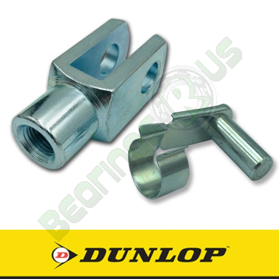 GM8x1.25 Dunlop Right Hand Thread Steel Clevis 8mm Bore M8x1.25 Thread Assembly