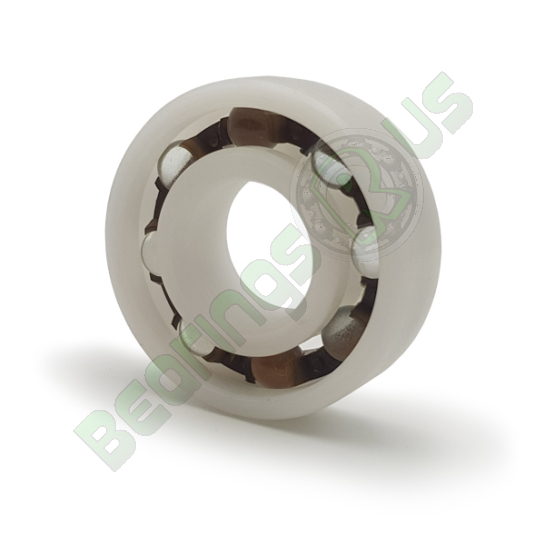 P6206-GB Plastic Open Deep Groove Ball Bearing with Glass Balls 30x62x16mm