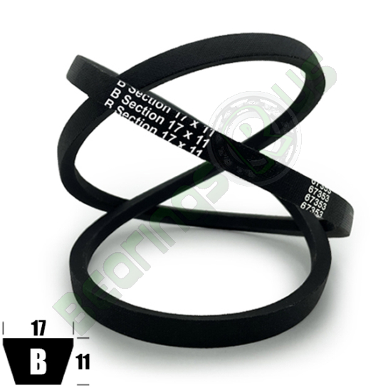 B33  Dunlop B Section V Belt - 33" Inside Length