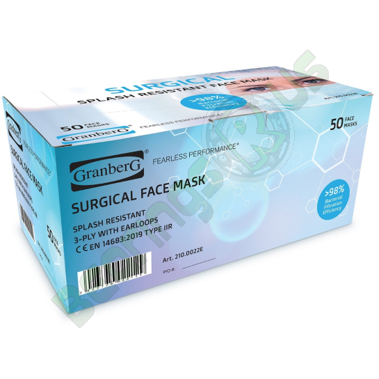 Granberg Surgical Face Mask - 50 Pack
