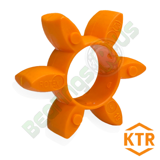 KTR Rotex19 ORANGE Polyurethane Spider Element - 92sh-A
