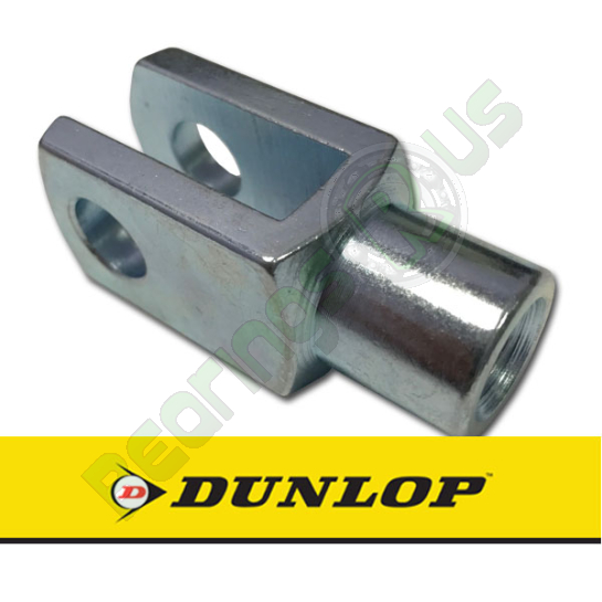 GM10Cx1.25 Dunlop Right Hand Thread Steel Clevis 10mm Bore M10x1.25 Thread