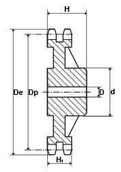 3DR45 (06B2-45) Duplex Sprocket