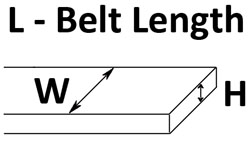 H0820-30 Flat Belt 820mm Länge x 30mm Breite 